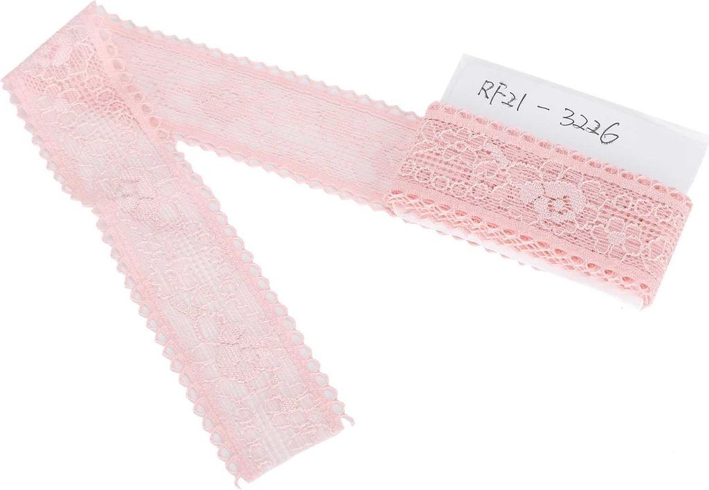 Spitzenband, rosa Wellenmuster, Nylon, dekorativer Besatz, Nähzubehör, 3 cm breit, 10 Yards lang