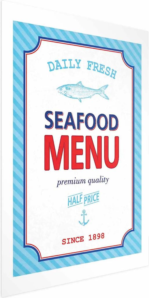 Posterpapier Poster - Menu 60x90 cm Text m-A-0903-ao-a