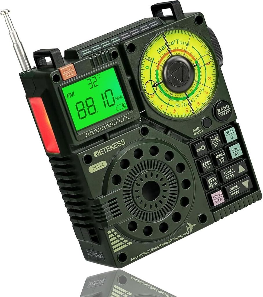 Retekess TR112 Przenośne radio krótkofalowe, FM VHF MW SW Zdjęcie produktu 