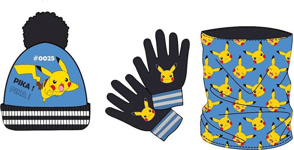 Nintendo Merchandising Pokémon-hut Und -handschuhe Mehrfarbig Mehrfarbig One Size