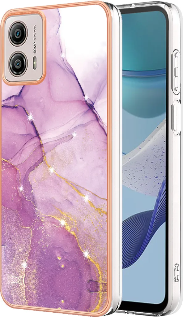 Motorola Moto G53 Cover Rosa Marmo - Sottile, Glamour e Protettiva