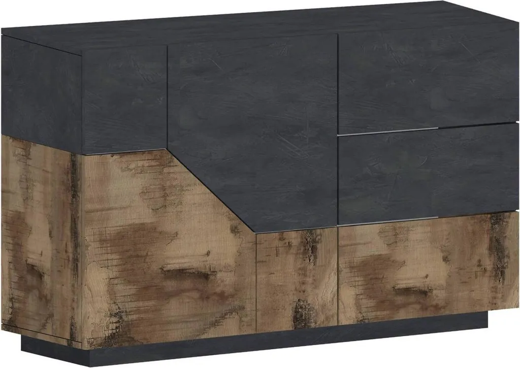Buffet Robuste en Érable Marron 141cm avec Étagère - Mobilier d'Italie