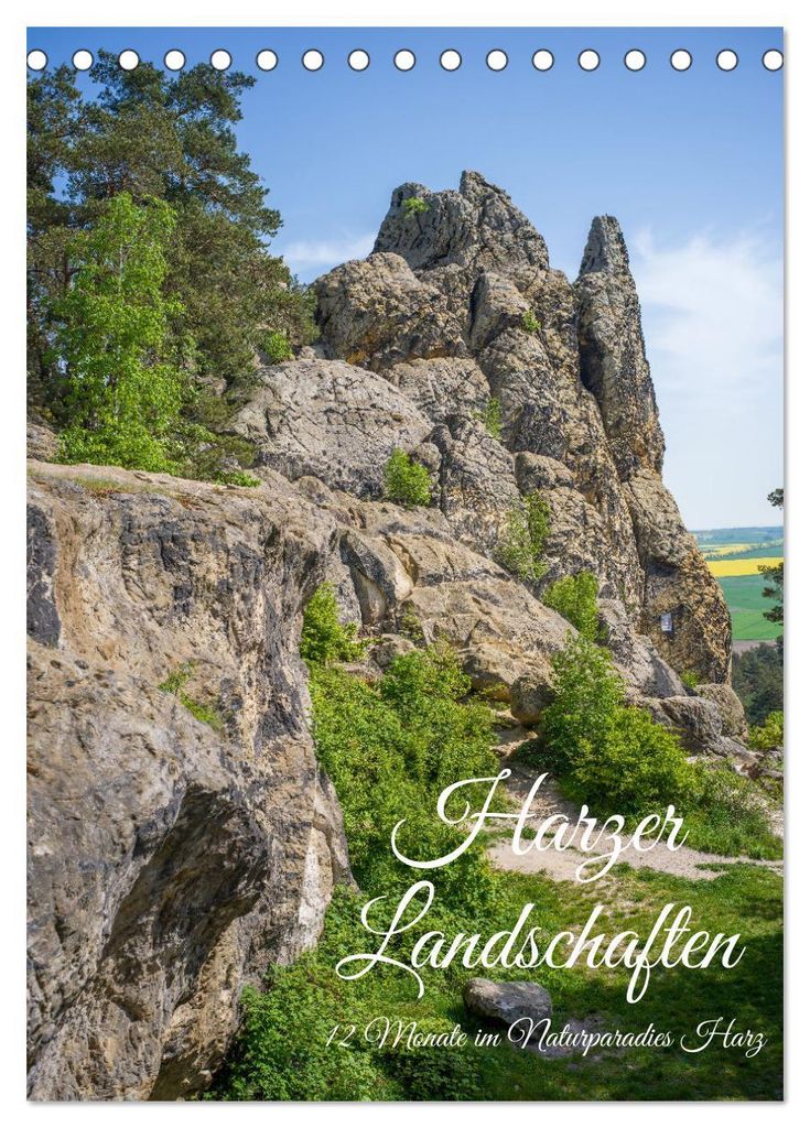 Harzer Landschaften - 12 Monate im Naturparadies Harz (Tischkalender 2027 DIN A5 hoch), CALVENDO Monatskalender