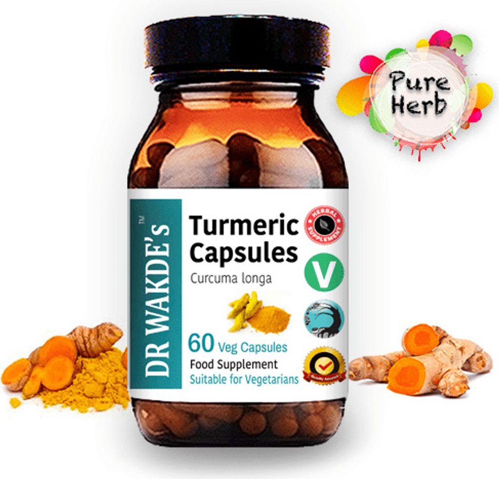 DR WAKDE'S Kurkuma Kapseln (Curcuma longa) | 60 Vegi Caps | Ayurveda-Supplement | Vegan | 100% Kräuter | Mengenrabatte | Am selben Tag Versand