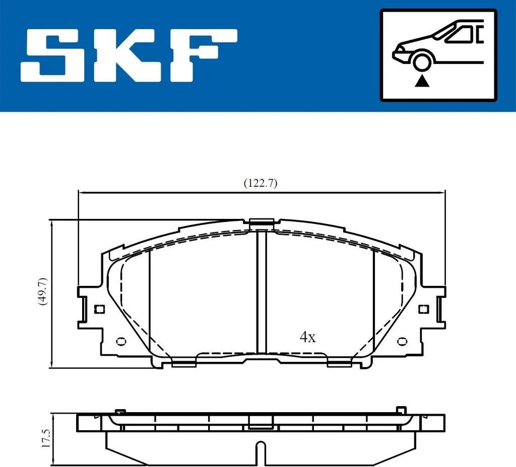 Plaquettes de frein avant SKF VKBP 80680 pour TOYOTA Yaris P9 Hatchback