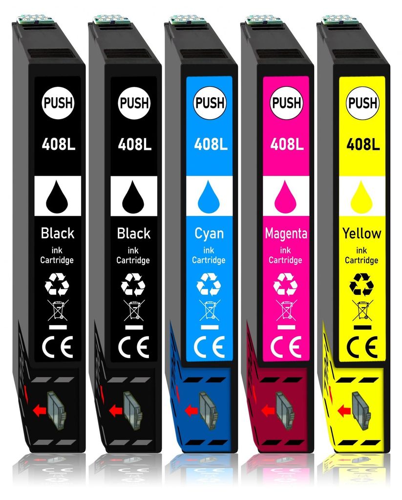 5er Pack Druckerpatronen 408 408L kompatibel mit Epson Produktbild 