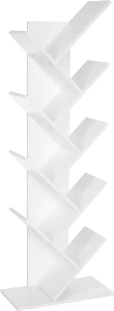 VASAGLE Bibliothèque Arbre 8 Niveaux Meuble de Rangement Blanc LBC11WT