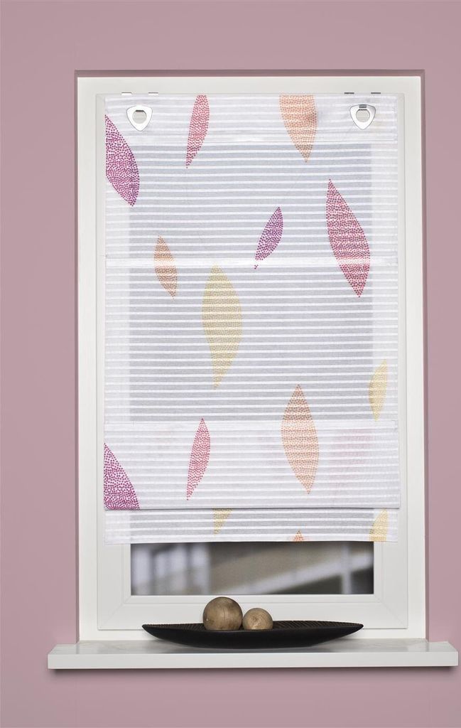 Home Wohnideen Magnetrollo Querstreifen Digitaldruck "Paolo" 130 x 45 cm Multicolor