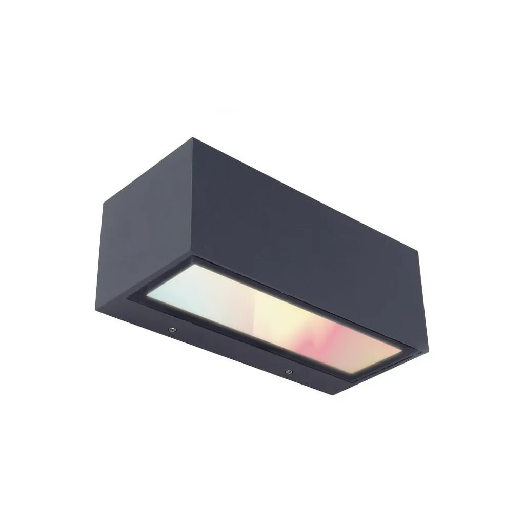 LUTEC Gemini Applique Murale LED Extérieure 13W RGB+CCT Anthracite IP54