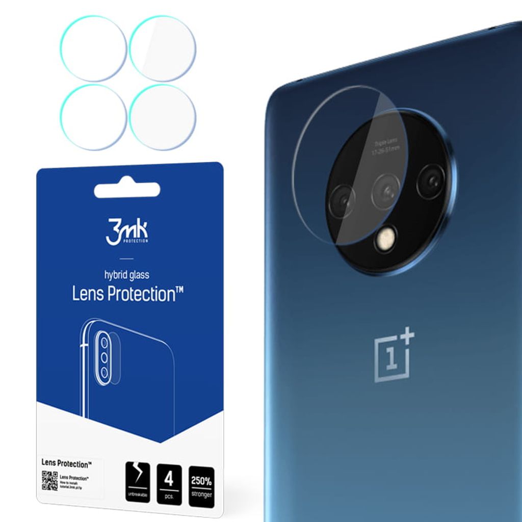 3mk Hybridglas Lens Protection für OnePlus 7T Kamera Objektiv Kameralinse 0,16mm 6H (4 Stück)