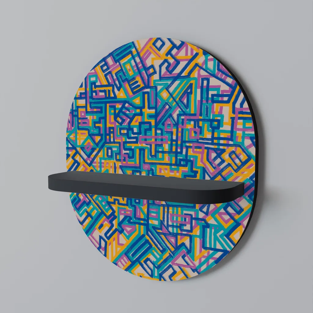 Étagère Murale Ovale Noire MEMORIES MAP pour Salon et Chambre Moderne