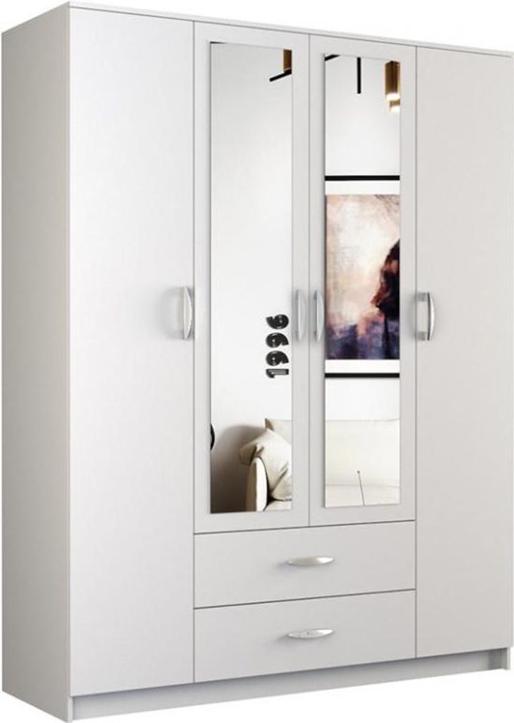 Cdf Romana 160 Miroir 2 Tiroirs 160Cm Blanc Image du produit 