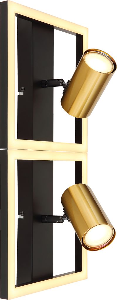 Globo Lighting Wandleuchte Metall schwarz matt, LED