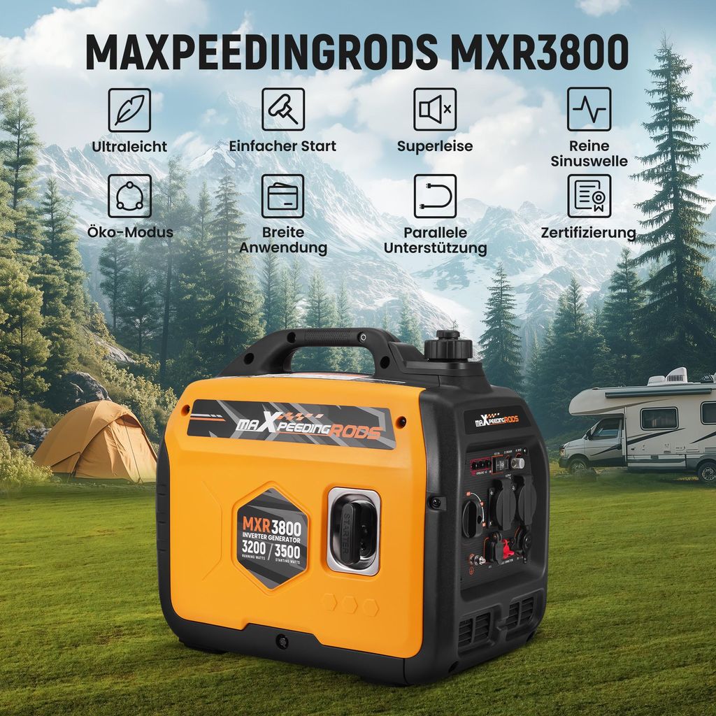 Inverter Stromerzeuger 3500W leise tragbarer Generator