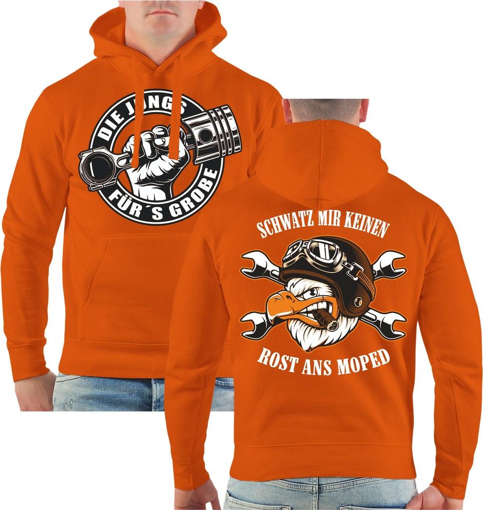 Herren Kapuzenpullover Schwatz mir keinen Rost ans Moped