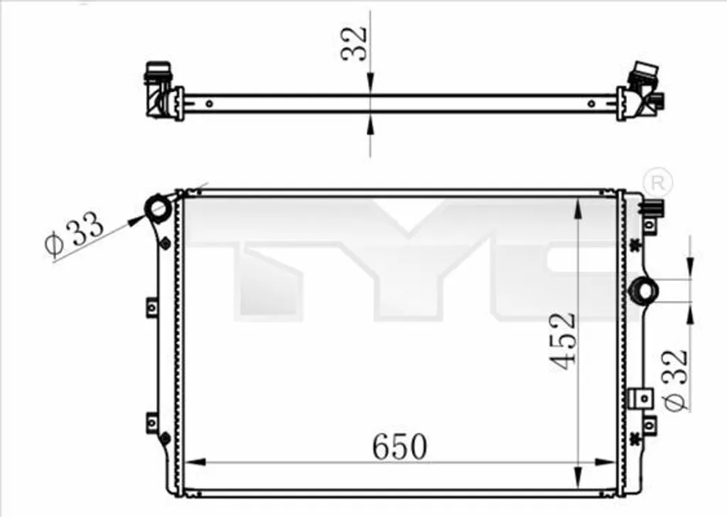 Radiateur pour VW Tiguan 5N : Remplacez votre pièce OE 5N0121253F