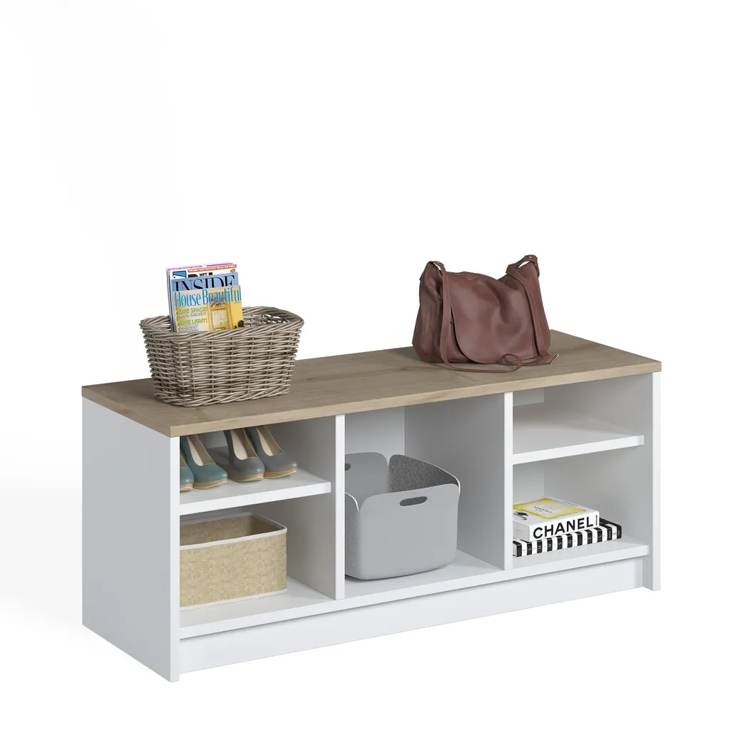 Skye Decor Londra: Scarpiera Bianco e Rovere Zaffiro 100x40x35 cm
