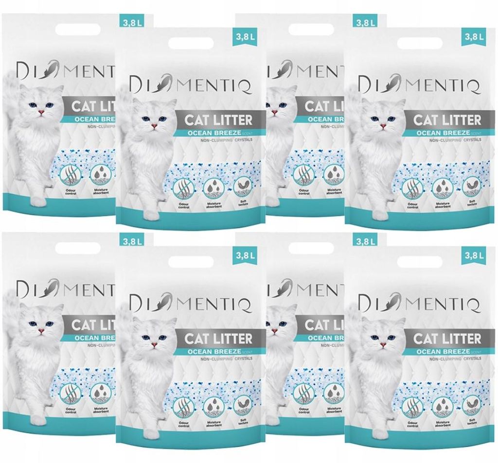 DIAMENTIQ Ocean Breeze Silikon-Katzenstreu, nicht klumpend Produktbild 