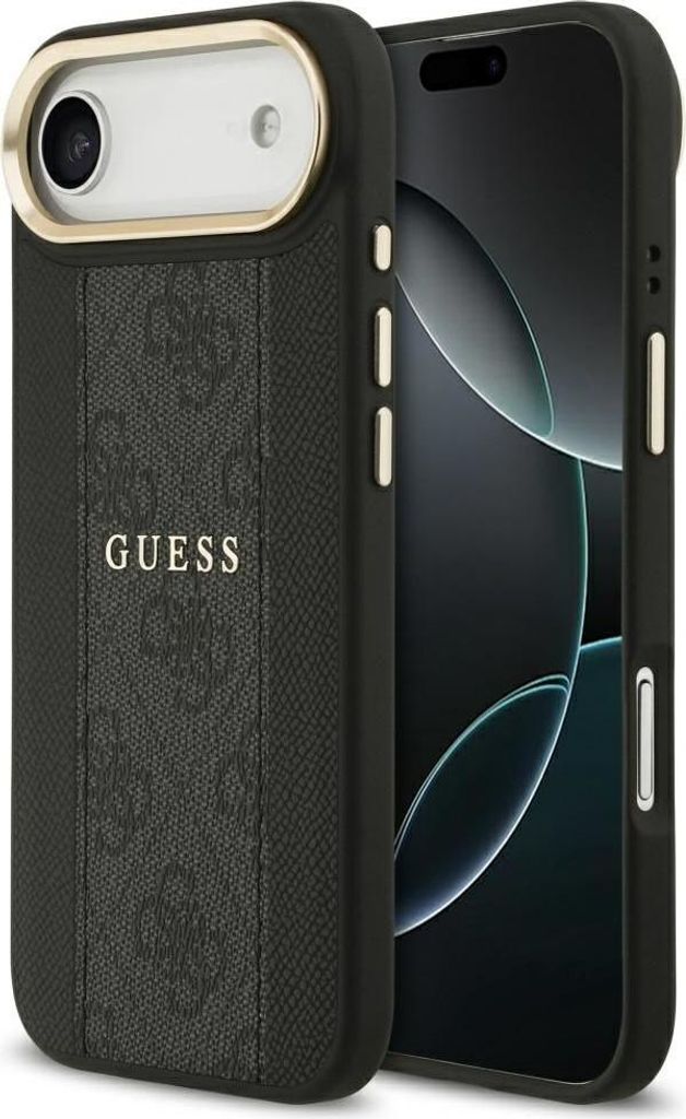 GUESS case passend für IPHONE 17 Air kompatibel mit MagSafe GUHMP17MPG4SEMCK (PU W/ 4G Stripe) black