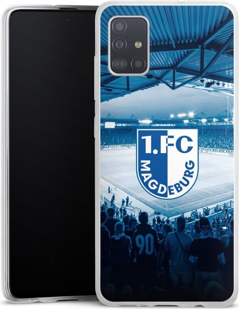 DeinDesign Slim Hülle für Samsung Galaxy A51 Silikon Case Ultra Dünn Handyhülle Stadion 1. FC Magdeburg 1. FCM