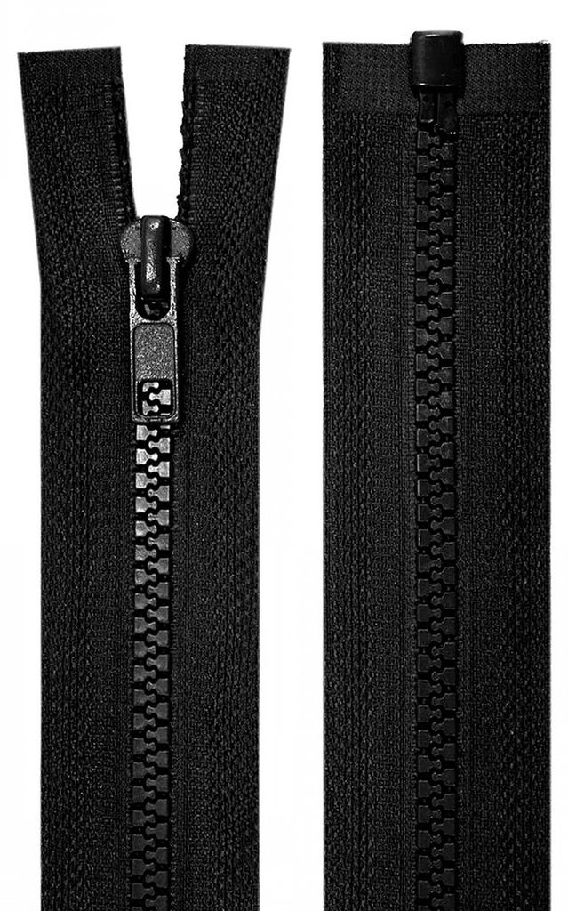 1 Reißverschluss Profil 5mm 45 cm teilbar, Autolock, schwarz