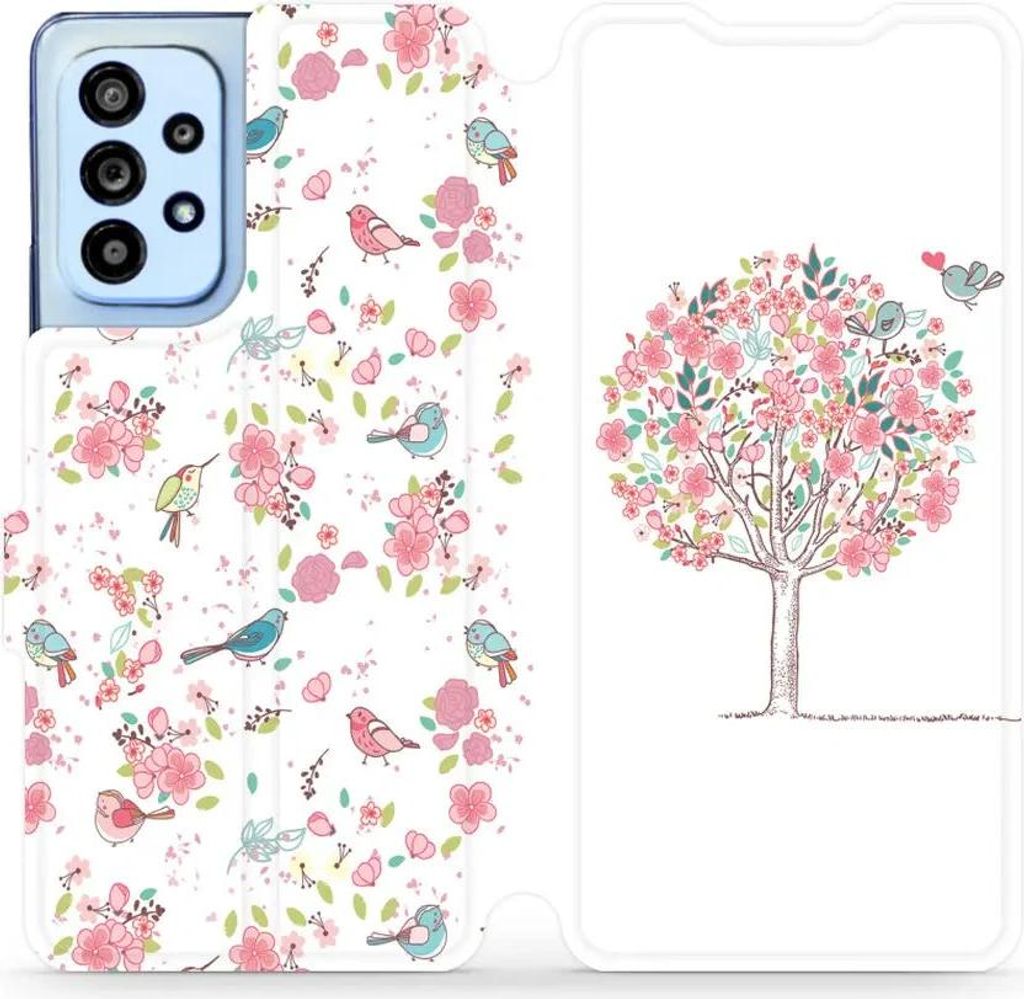 Handyhülle mit klappe für Galaxy A53 5G, Mobiwear Book, Rosa Hain