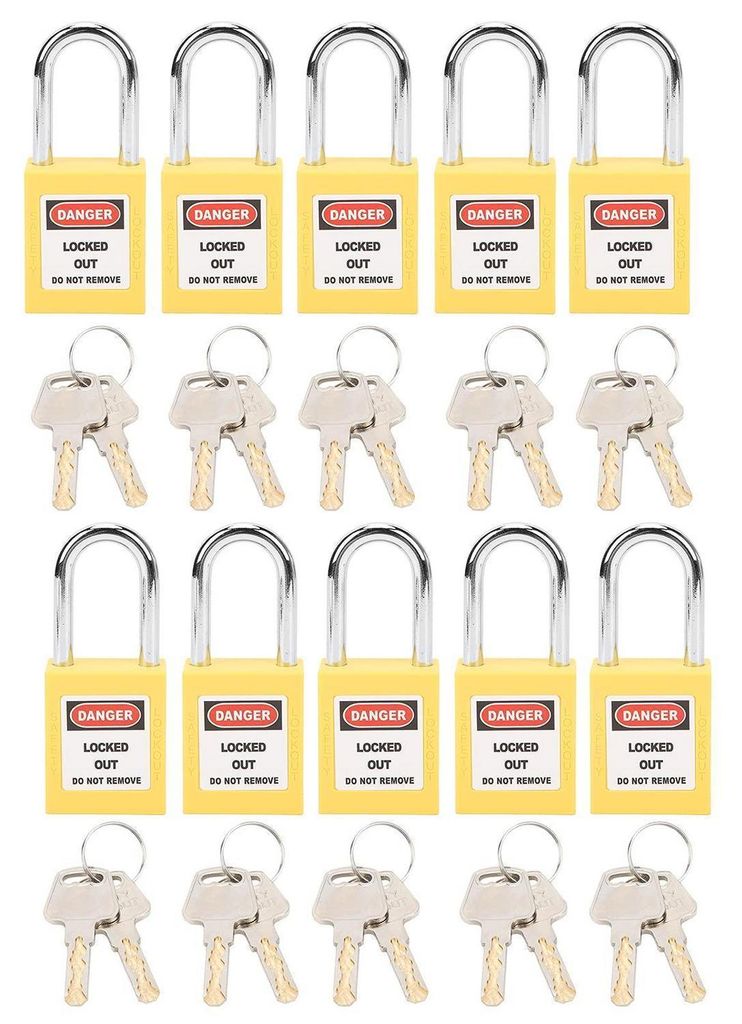 Zámky bezpečnostní, sada 10 kusů, průměr 38 mm, nylon, Obrázek produktu 