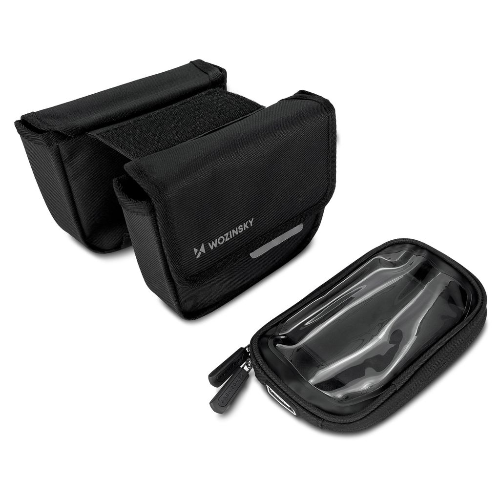 Wozinsky Bike Frame Bag Waterproof Phone Case 1.5L Black Image du produit 