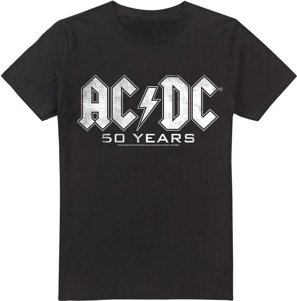AC/DC - "50 Years" T-Shirt für Herren TV13367 (S) (Schwarz)