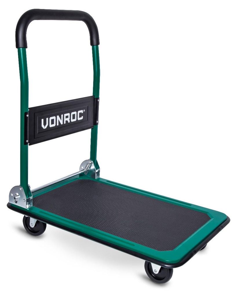 Carrello a piattaforma pieghevole Vonroc 150 kg - Carrello Immagine del prodotto 