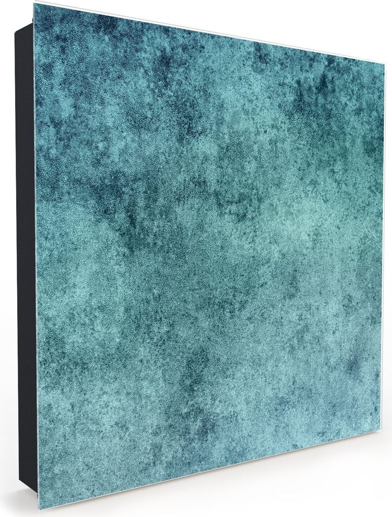 Nachbildung-Schlüsselkasten, Magnetpinnwand und Memoboard mit Glasfront Motiv Blaue Betonwand