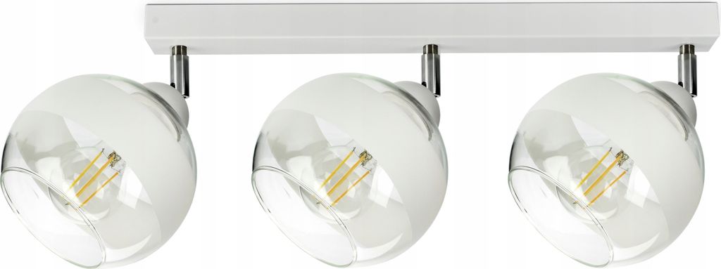 Lampa Wisząca Sufitowa Żyrandol Biała Szklane Kule White Zdjęcie produktu 