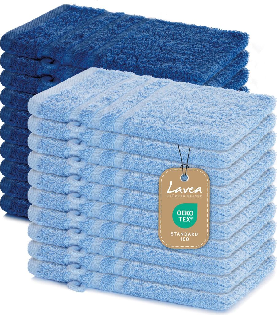 Zestaw 20 rękawiczek do mycia Lavea® Elena, 100% bawełna Zdjęcie produktu 