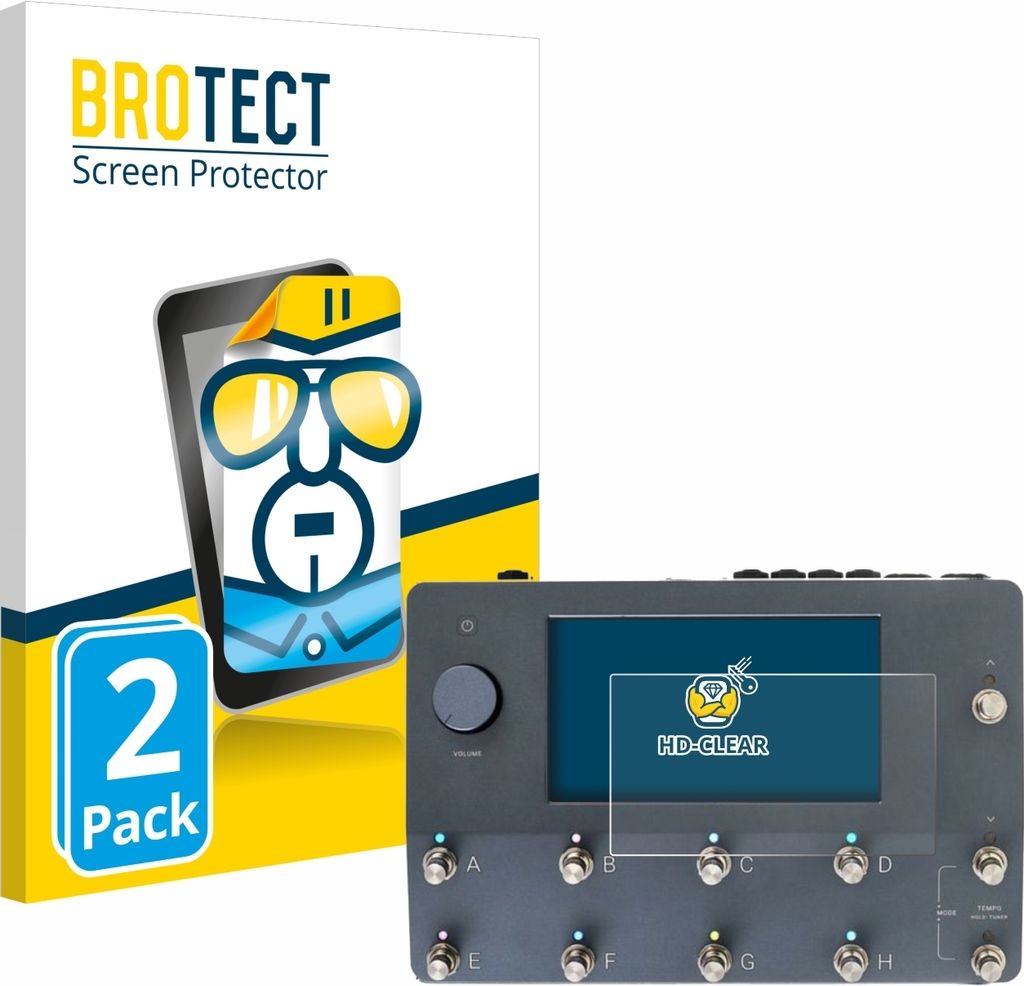 2x Für Neural DSP Quad Cortex Schutzfolie BROTECT Displayschutz Display Schutz Folie Klar Transparent