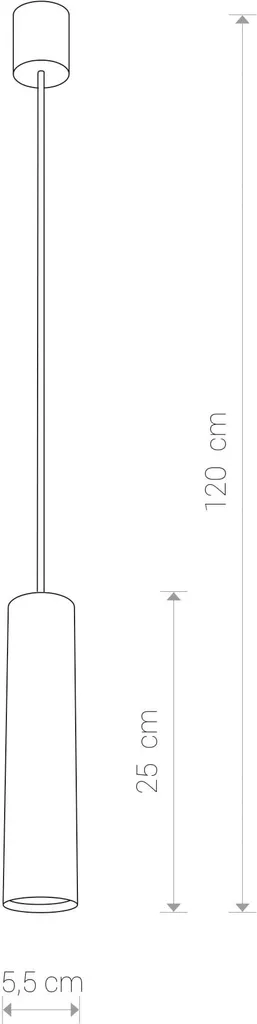Lustre EYE Blanc Gain de Place - Suspension Fine 120x5 cm pour GU10