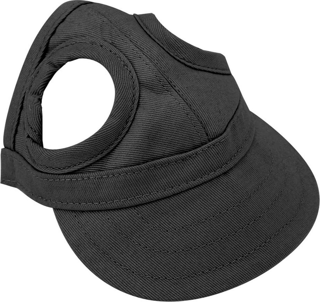 Haustier Hunde Katze Baseball Outdoor Cap Sunbonnet Verstellbarer Streifen Sommerreise Sport Hat (Schwarz L)