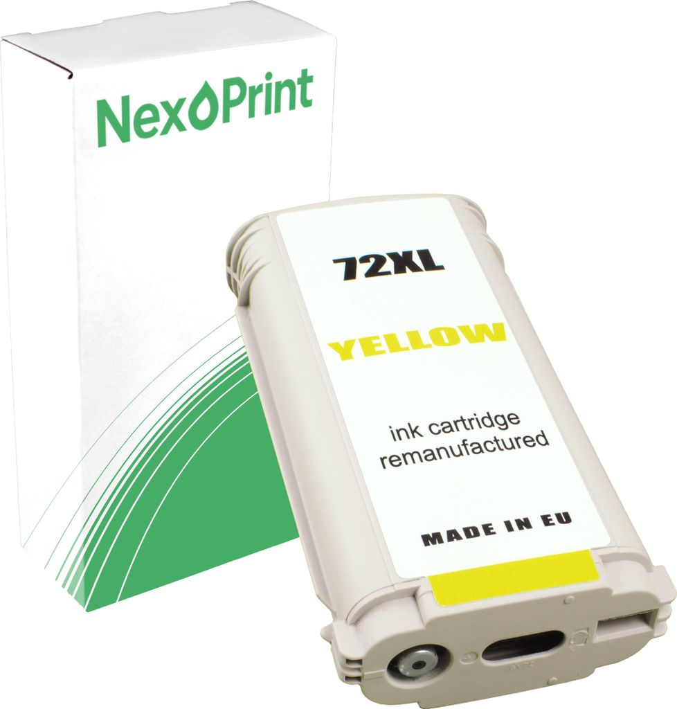 NexoPrint C9373A 72 yellow Druckerpatronen kompatibel zu HP DesignJet T 1120 44 Inch DesignJet T 1120 HD DesignJet T 1120 PS 24 Inch - Hohe Ergiebi...