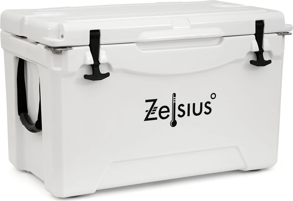 Zelsius Kühlbox weiß 50 Liter | Cooling Box ideal für Auto Camping