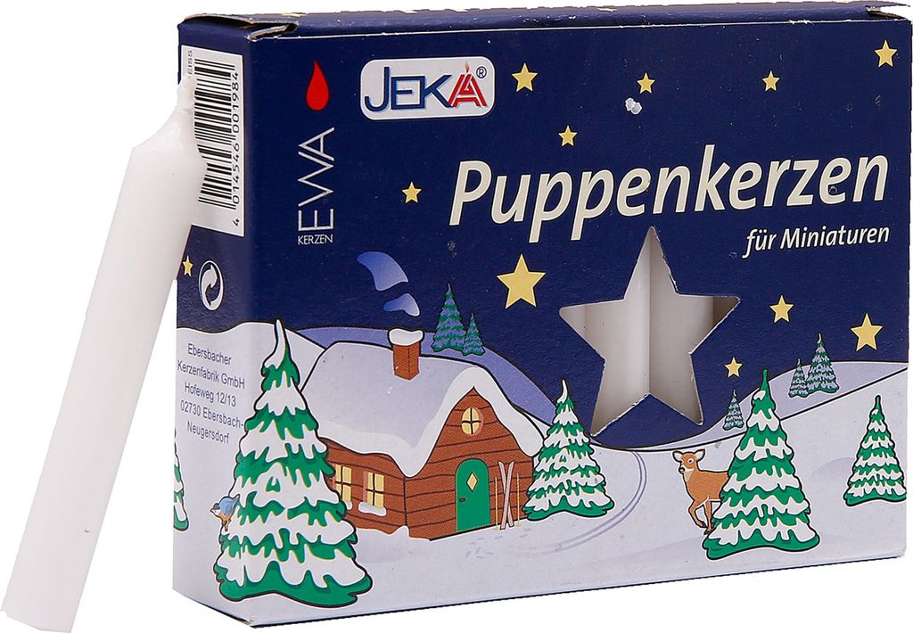 Svíčky pro panenky bílé 20 kusů, 10x65mm Obrázek produktu
