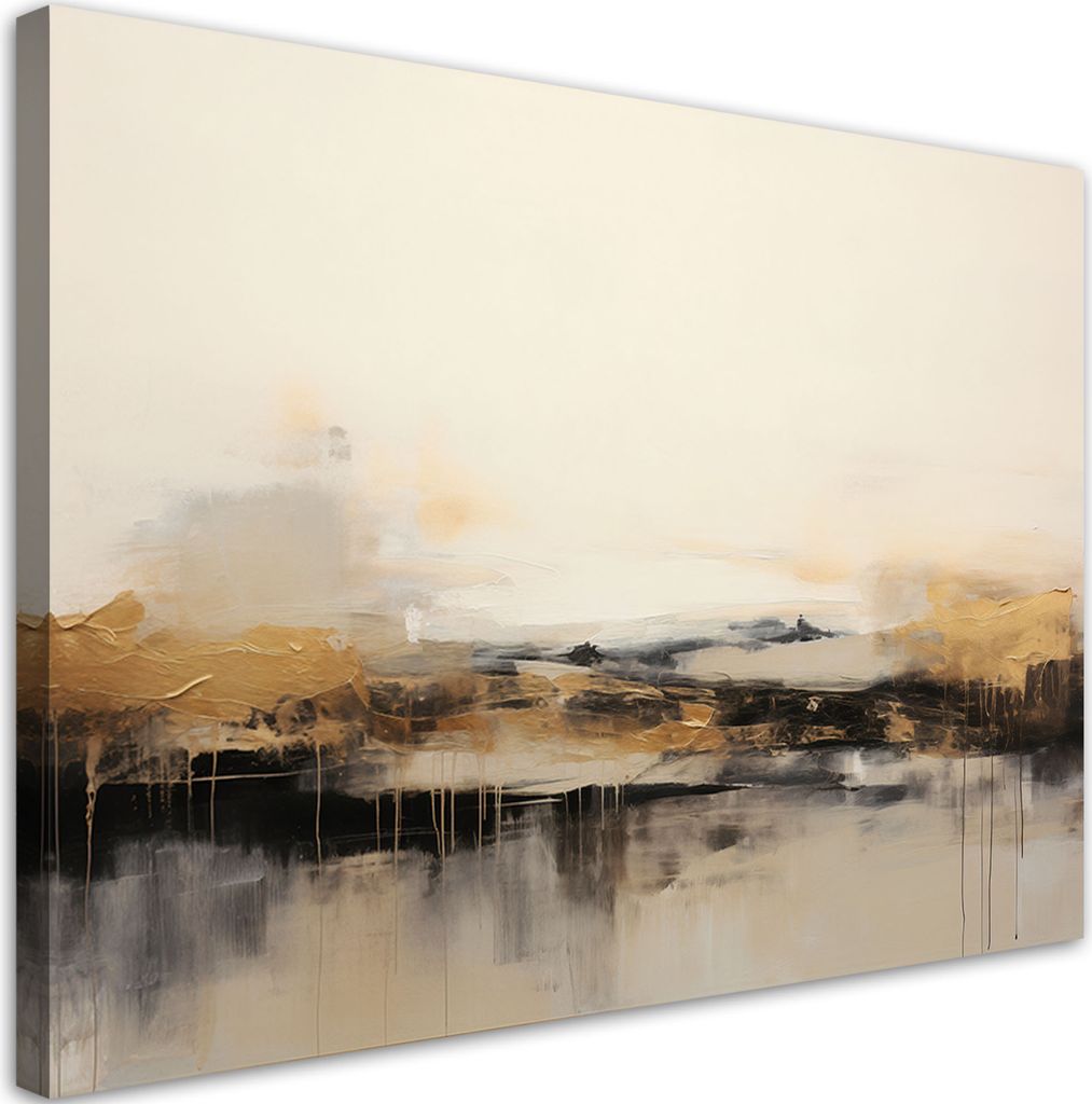 Leinwandbild Modern Abstrakt Beige 120x80 Feeby Beige bild für die wand bereit zum aufhängen