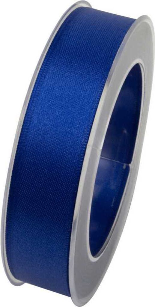 Doppelsatin Stoffband Schleifenband 25mm (1m=0,32EUR) blau 25m Rolle Goldina