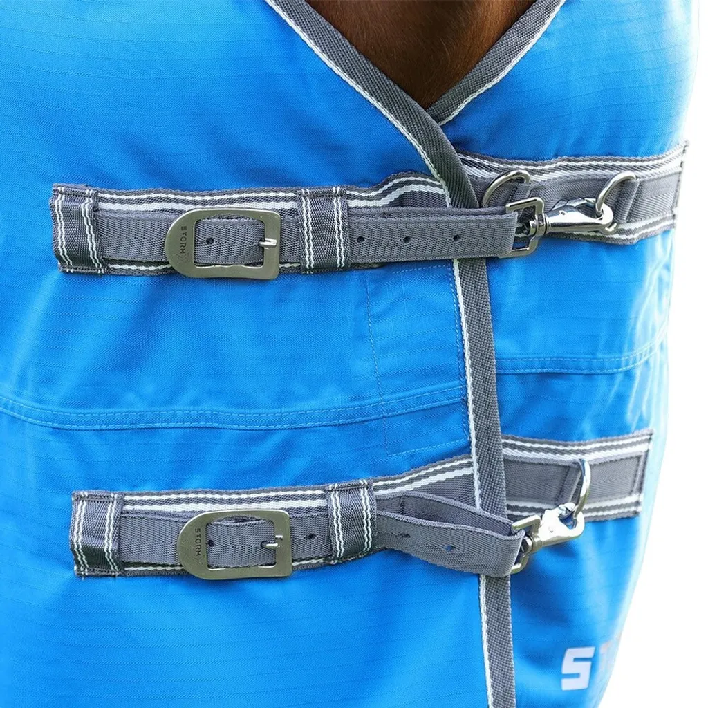 Couverture de cheval imperméable 0g StormX Empra - Taille 168cm Bleu