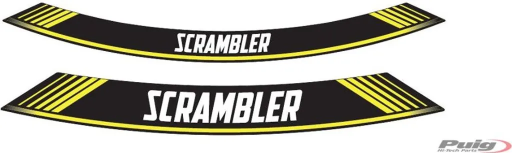 Kit décoration jantes jaunes pour DUCATI SCRAMBLER ICON 9134G