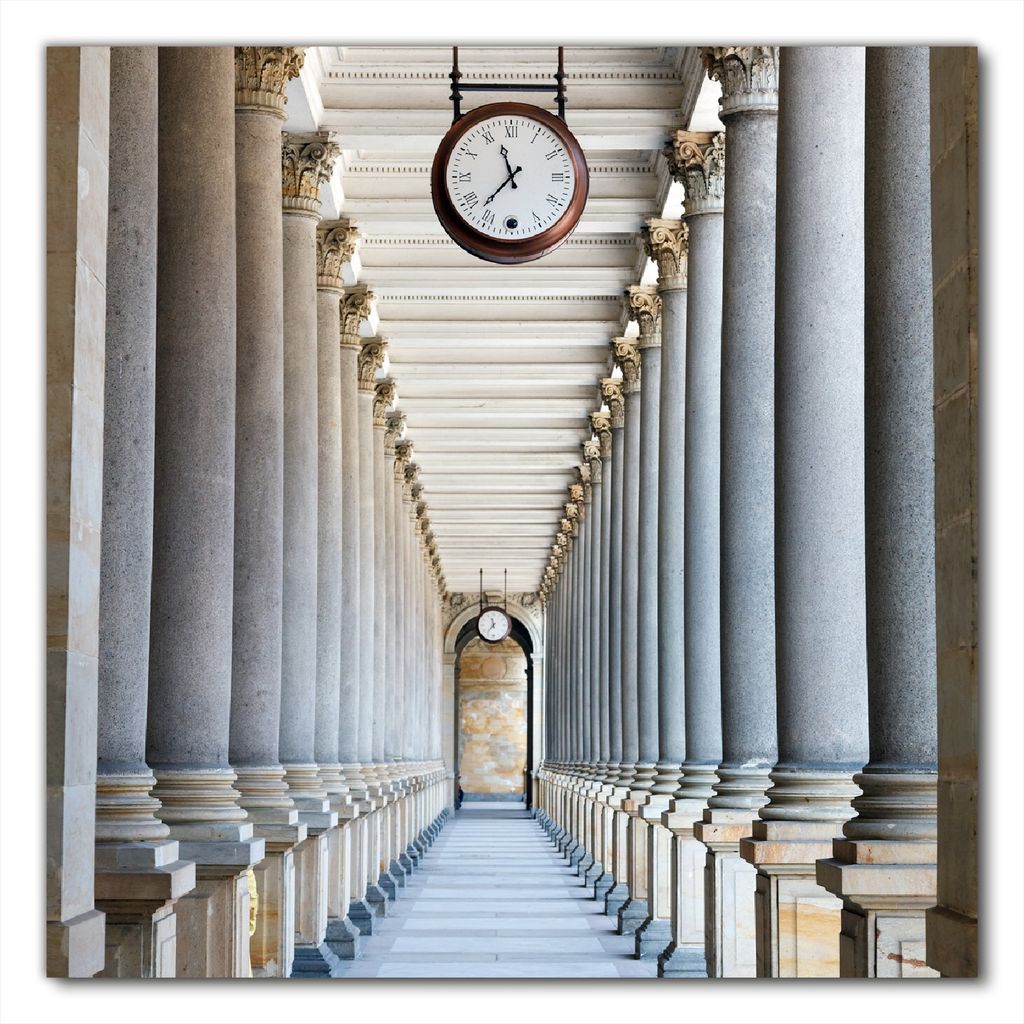 Wallario selbstklebende Möbelfolie/ Tischdecke für Innen und Außen, Größe: 70 x 70 cm - Säulengang