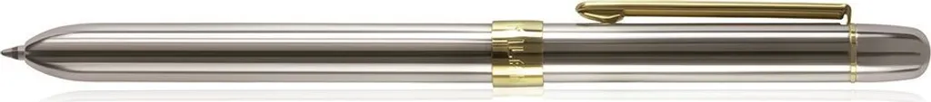 Stylo bille 3 fonctions métal argenté - Écriture précise et durable
