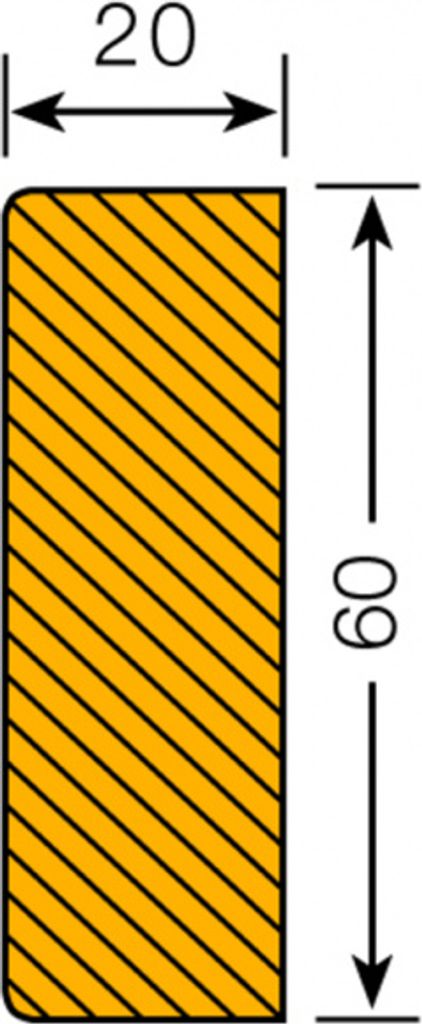 Warn- und Schutzprofil, Flächenschutz, Typ D | 1000x0 mm, 1 Stk