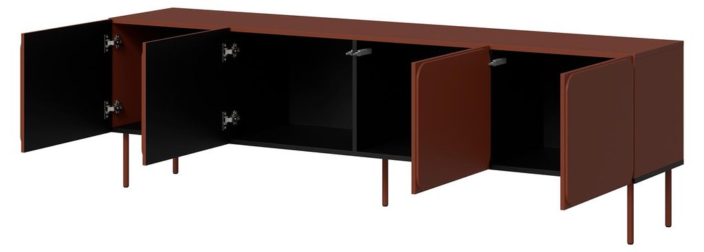 Mornago - TV-Möbel, 200x42x60h cm Terracotta Braun, ein Produktbild 