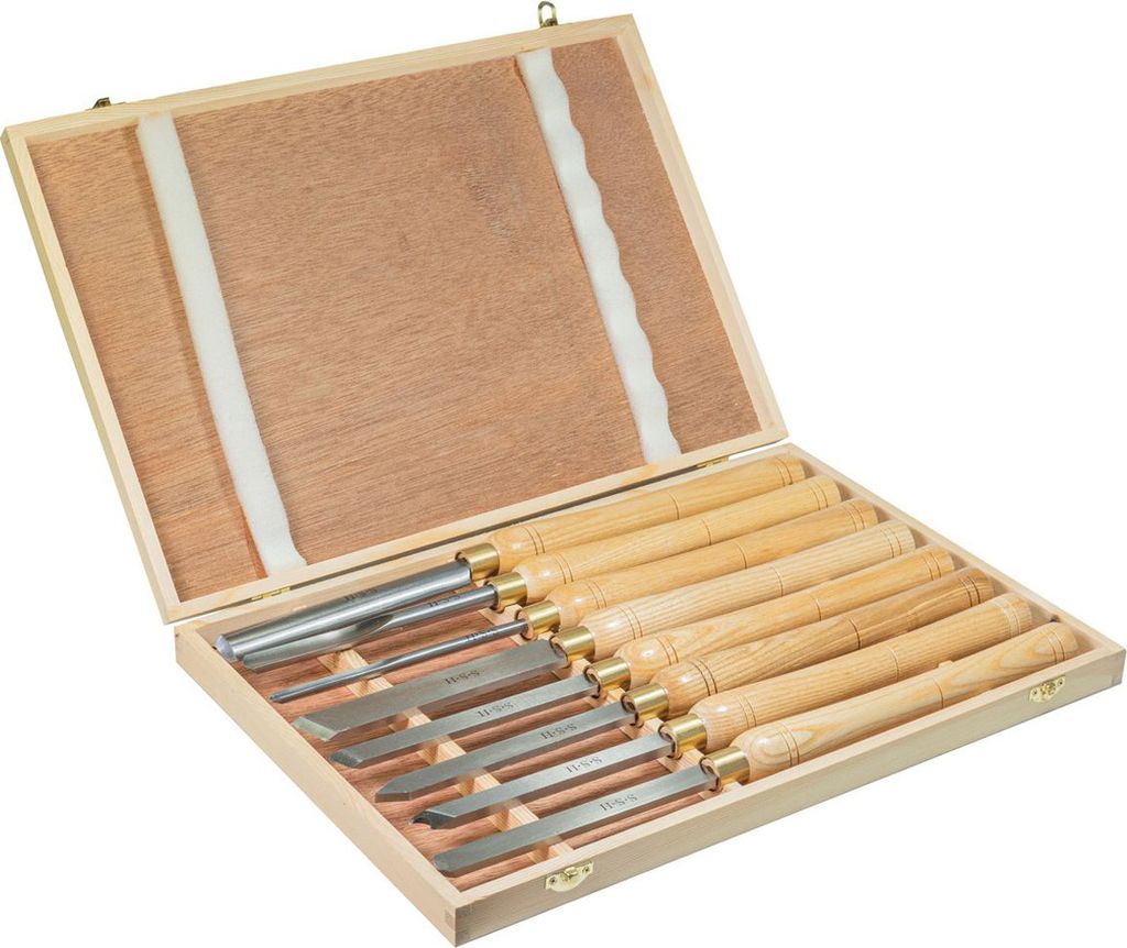 Set di frese professionali HSS per la tornitura del legno.. Immagine del prodotto 