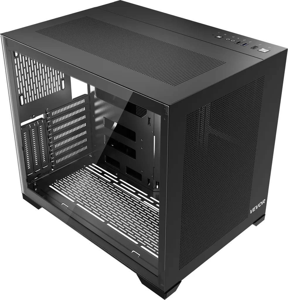 Boîtier PC Mid-Tower pour Montage Gaming et Station de Travail VEVOR