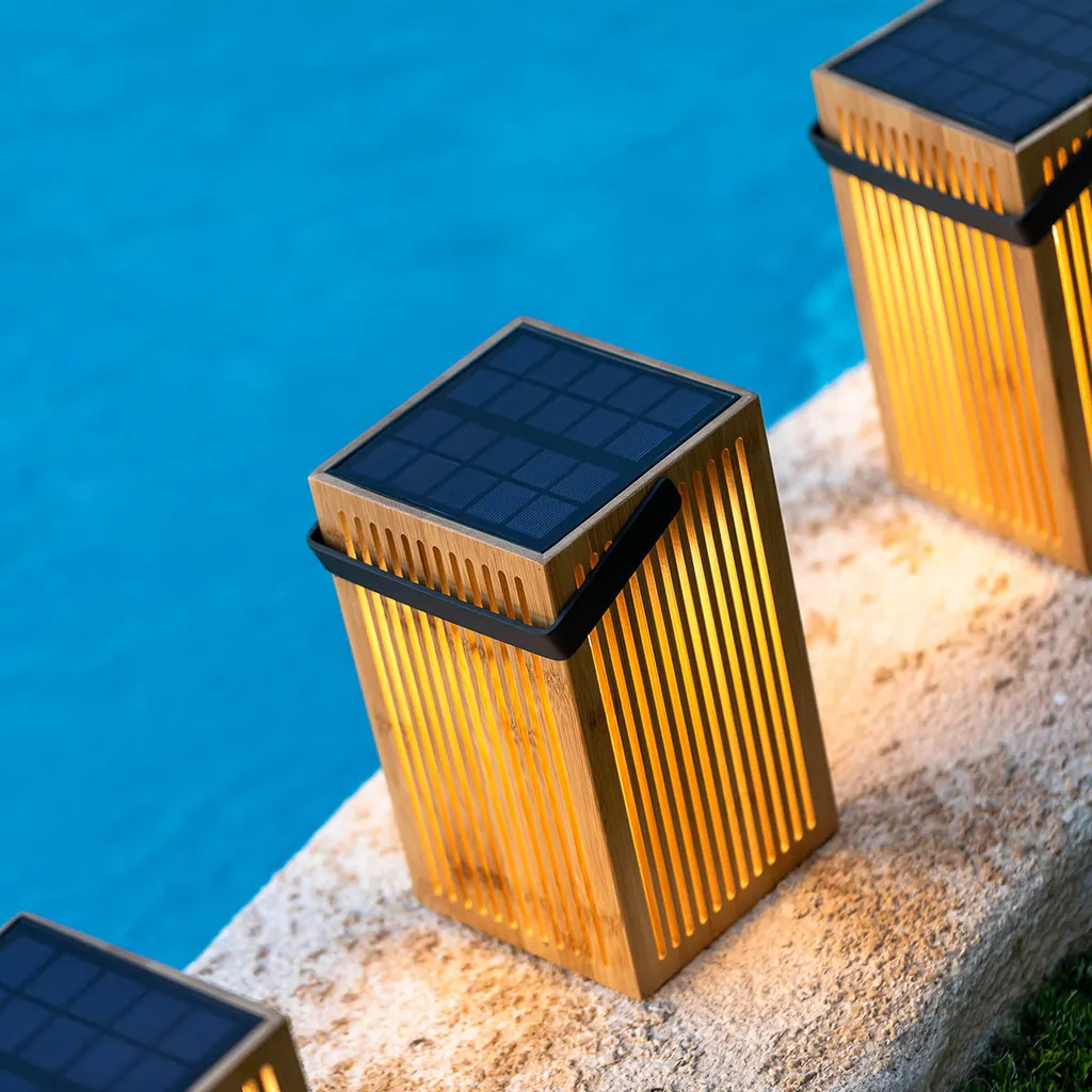 Lampe Solaire Okinawa Brune Rechargeable USB à Intensité Variable - 14